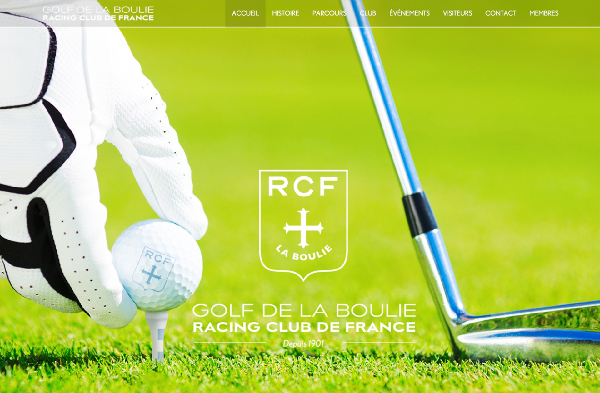 Exemple : Site web du Racing Club de France
